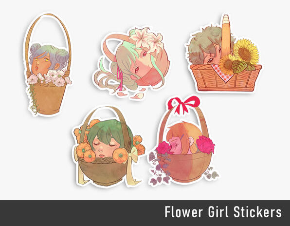 Flower Girl Stickers